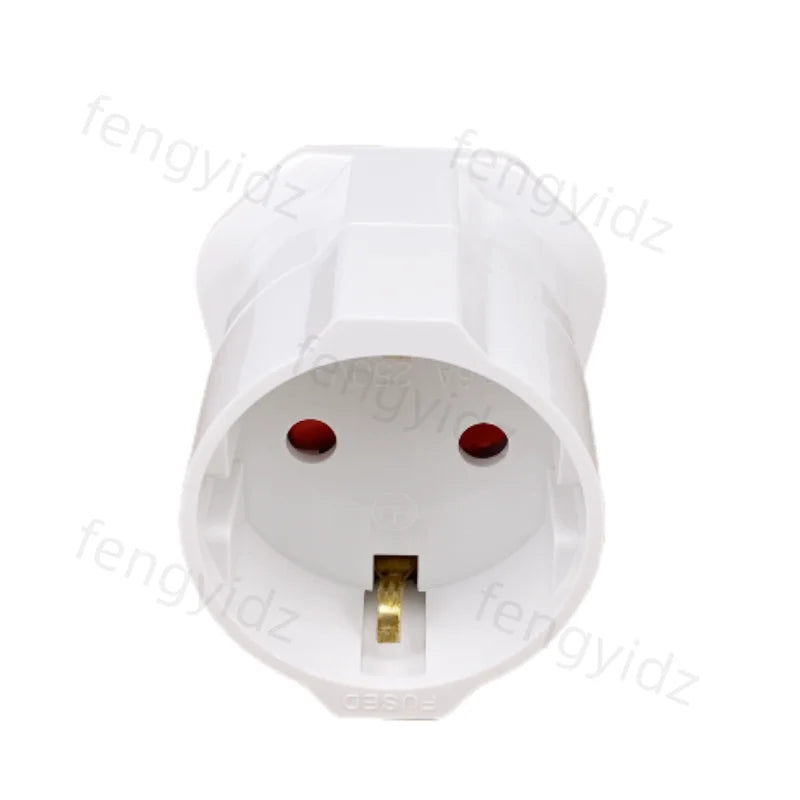 1PCS European 2 Pin to UK 3 Pin Plug Adaptor Travel Mains Adapter EU to UK Converter for Electrical Appliances