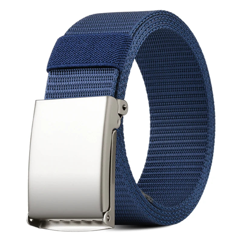 thickened smooth buckle nylon belt, hot selling foreign trade item, men's and women's universal business belt, casual pants belt