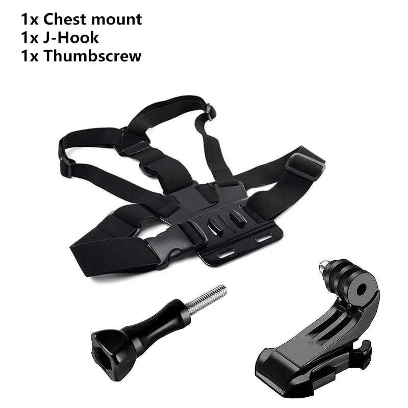 Adjustable Chest Strap Mount Harness Holder For GoPro Hero 13 12 11 10 9 Insta360 SJCAM AKASO DJI Osmo Action Camera Accessories