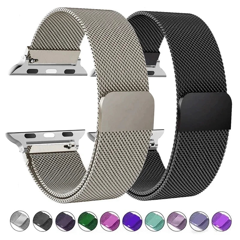 Milanese loop Strap for apple Watch Ultra2 3 band 49mm 44mm 40mm 45mm 41mm 46mm correa Bracelet iwatch Series 10 5 9 6 SE 7 8 11