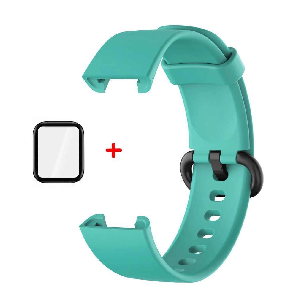 Silicone Straps for Redmi Watch 2 Lite Poco Watch Replacement watchband Bracelet for Xiaomi Watch Lite With Screen Protector