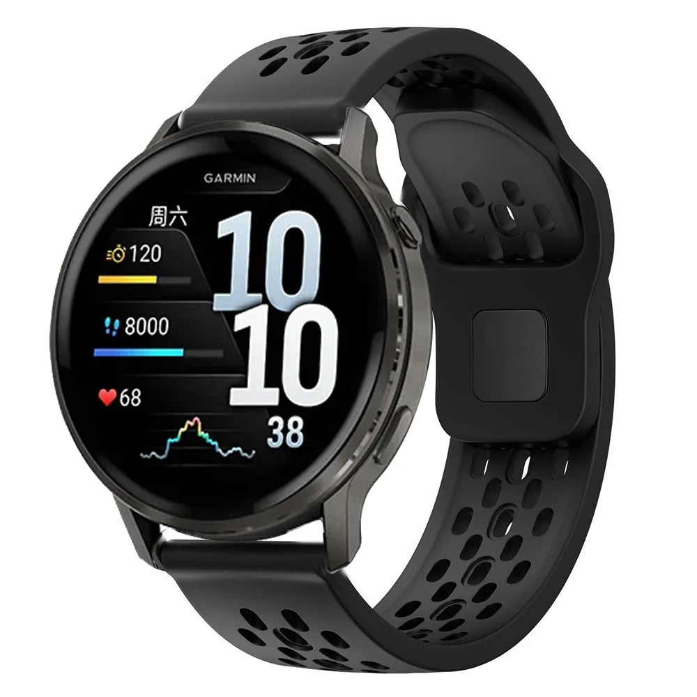 18/20/22mm Silicone Strap for Garmin Venu 4 45/41mm Venu 3 3s Sq 2 Plus Forerunner 170 70 570 265 255 Bracelet Active 6 5 Correa