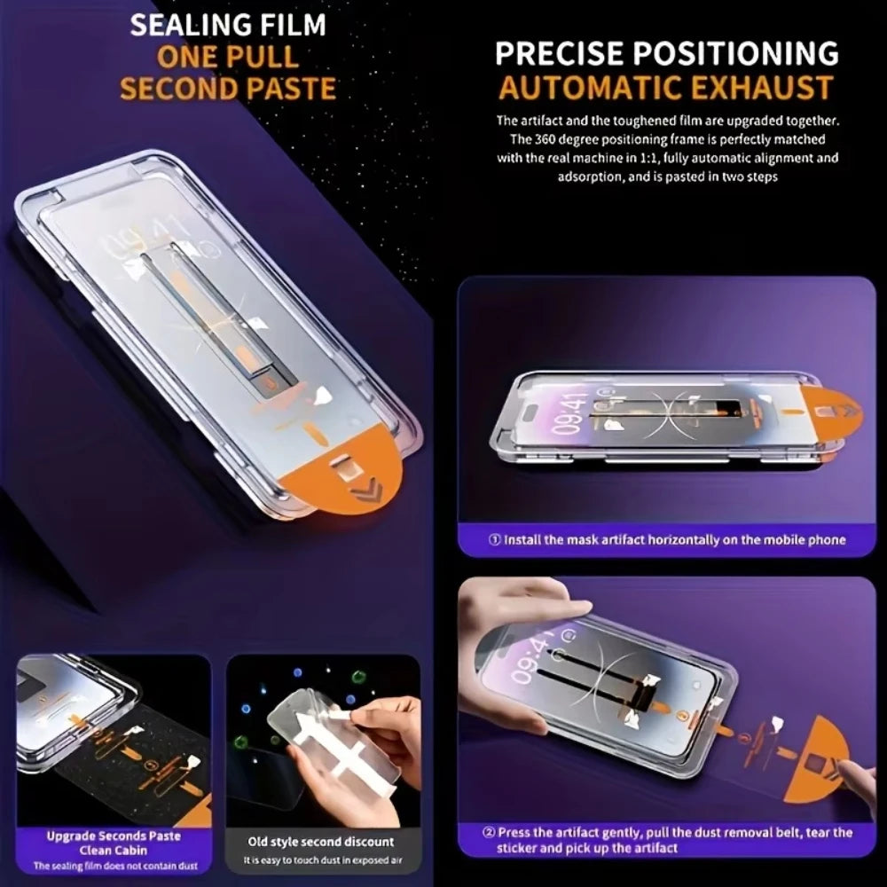 5Pcs 8K Dust Free Install Privacy Tempered Glass For iPhone 18 17 16 15 14 13 11 12 11 Pro Max XR XS Anti-spy Screen Protector