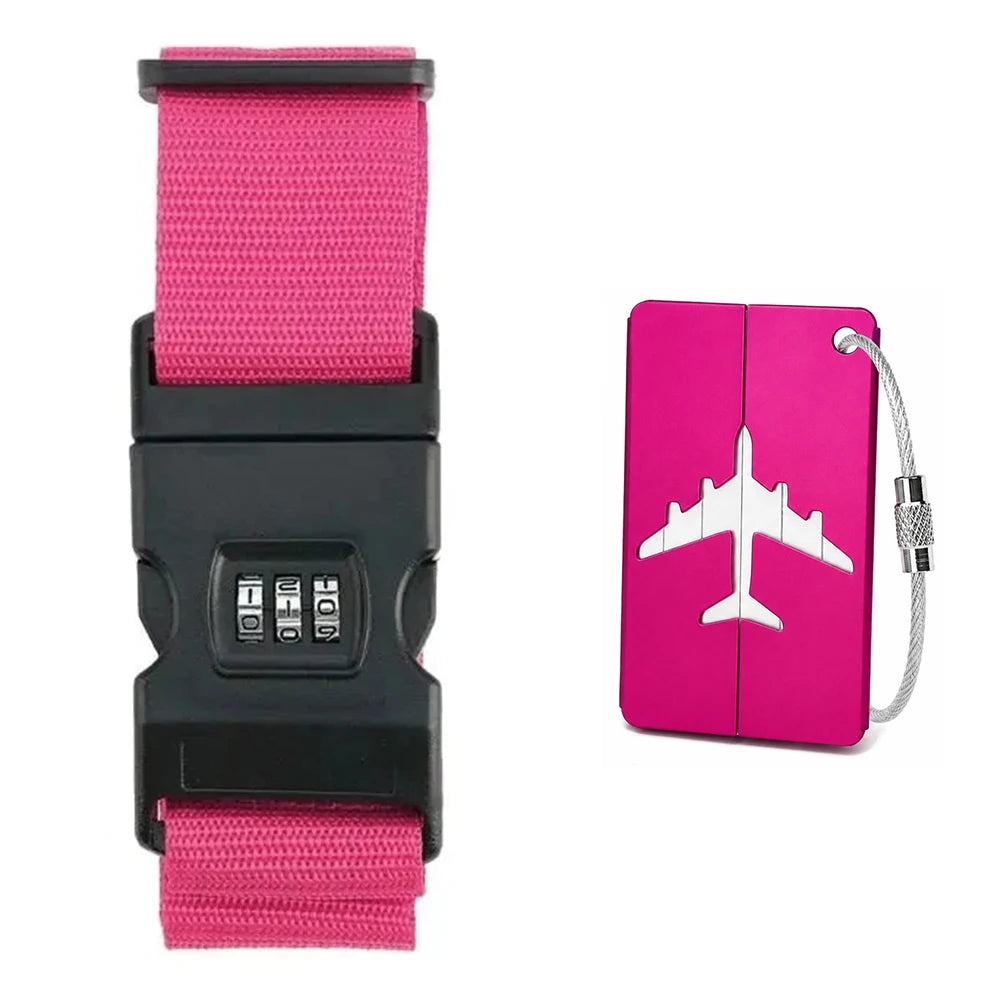 Adjustable Luggage Belts Strong Elastic Extra Safety Travel Suitcase Luggage Baggage Security Straps Tie Belt Carry On Straps