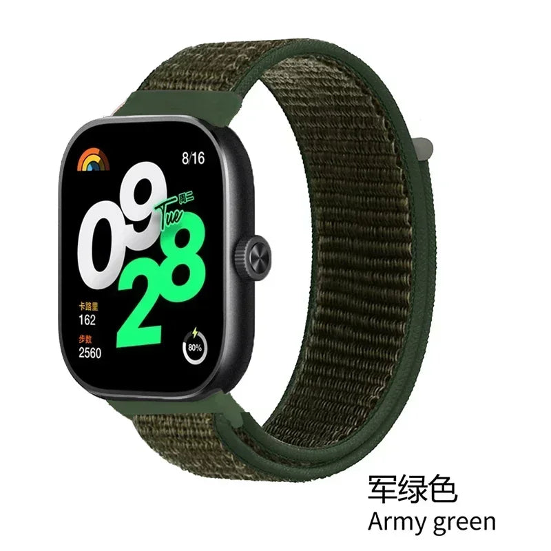 Breathable Strap for Xiaomi Redmi Watch 4/5/6 Nylon Replaceable Wristband Smart watch Belt for Mi Band 9/8 Pro Sport Watchband
