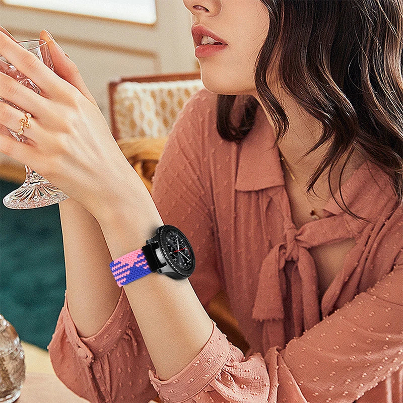 20mm 22mm Nylon strap for Samsung Galaxy Watch 3 42mm 46mm Gear S3 Active 2 Watch Adjustable Bracelet For Amazfit Huawei Correas