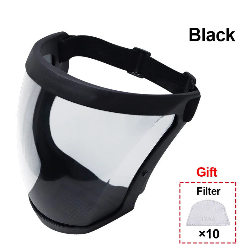 Work Protection Mask Transparent Facial Shield Transparent Facial Protector Face Protective Screen Kitchen Accessories Gadgets