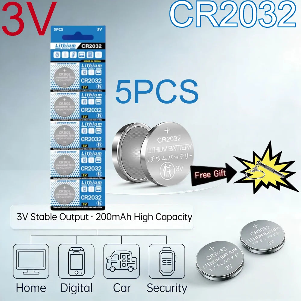 2-30PCS 3V 200mAh CR2032 Lithium Battery CR 2032 DL2032 ECR2032 For Watch Toy Calculator Car Key Remote Control Button Cells