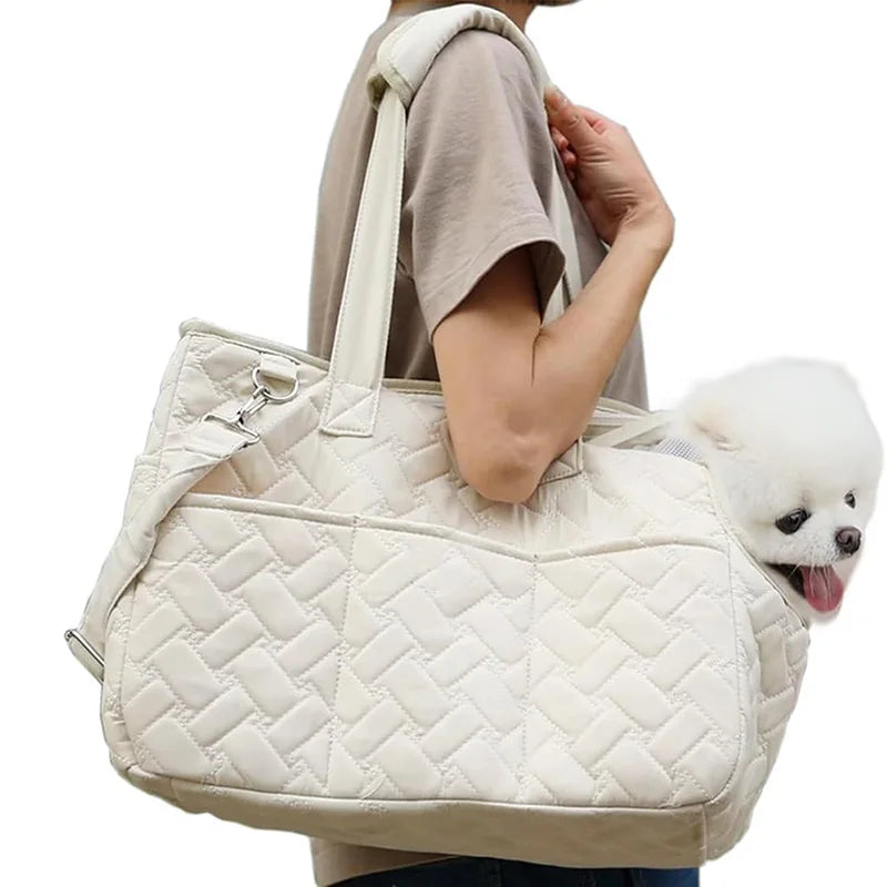 Pet Carrier Bag for Travel Portable, Breathable Car Pet Bag for Small Dogs and Cats, Handheld Travel Pet Bag for 6.5Kg