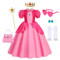 Peach Dresses For Girls Halloween Costume Carnival Birthday Dress Princess Clothes Party Cosplay Kids Vestidos