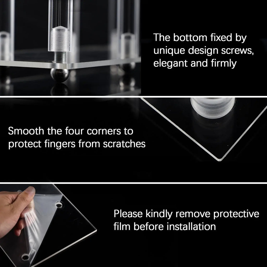 4pcs 7-Arm Acrylic Candlestick Clear Candelabra 26.5 Inch Tall for Wedding Birthday Party Living Room Decor