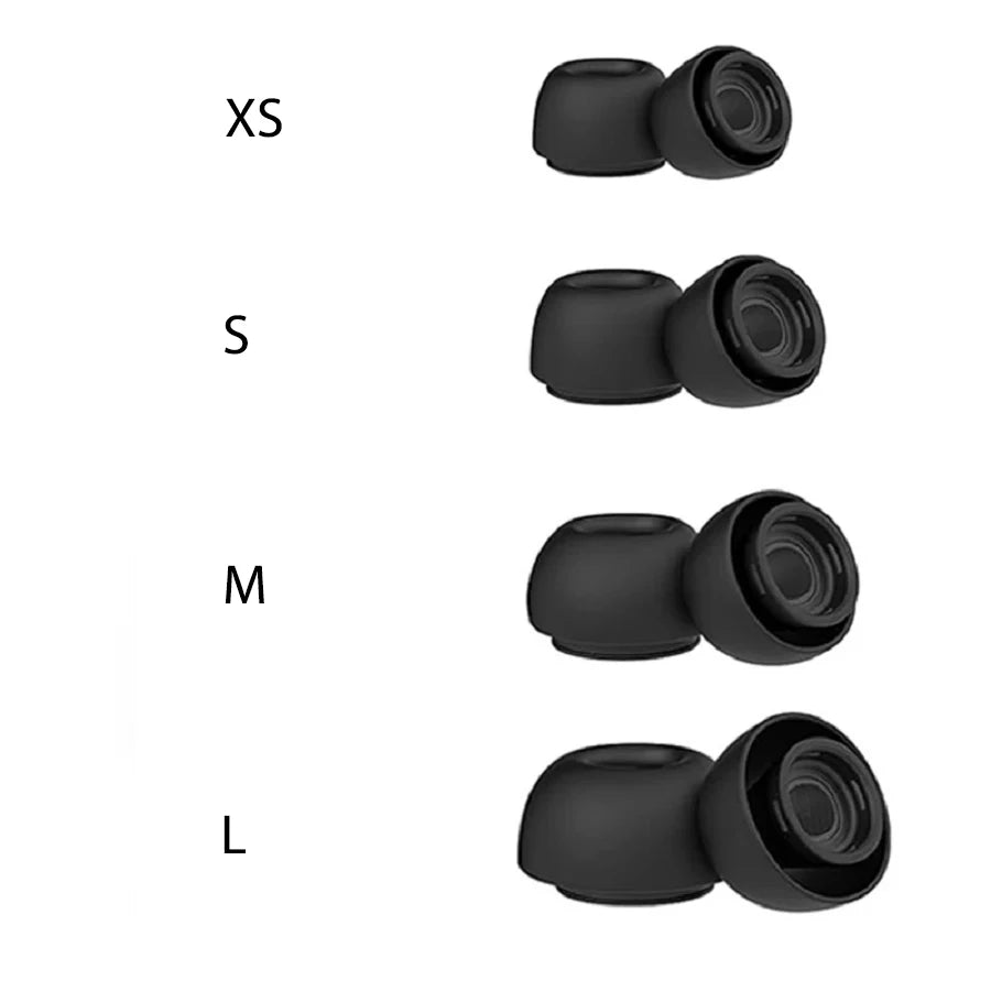 1-4 Pairs Silicone Ear Tip Cover Replacement Earbud XS/S/M/L Size Silicone Earbud Tips Covers for AirPods Pro 1st 2nd generation