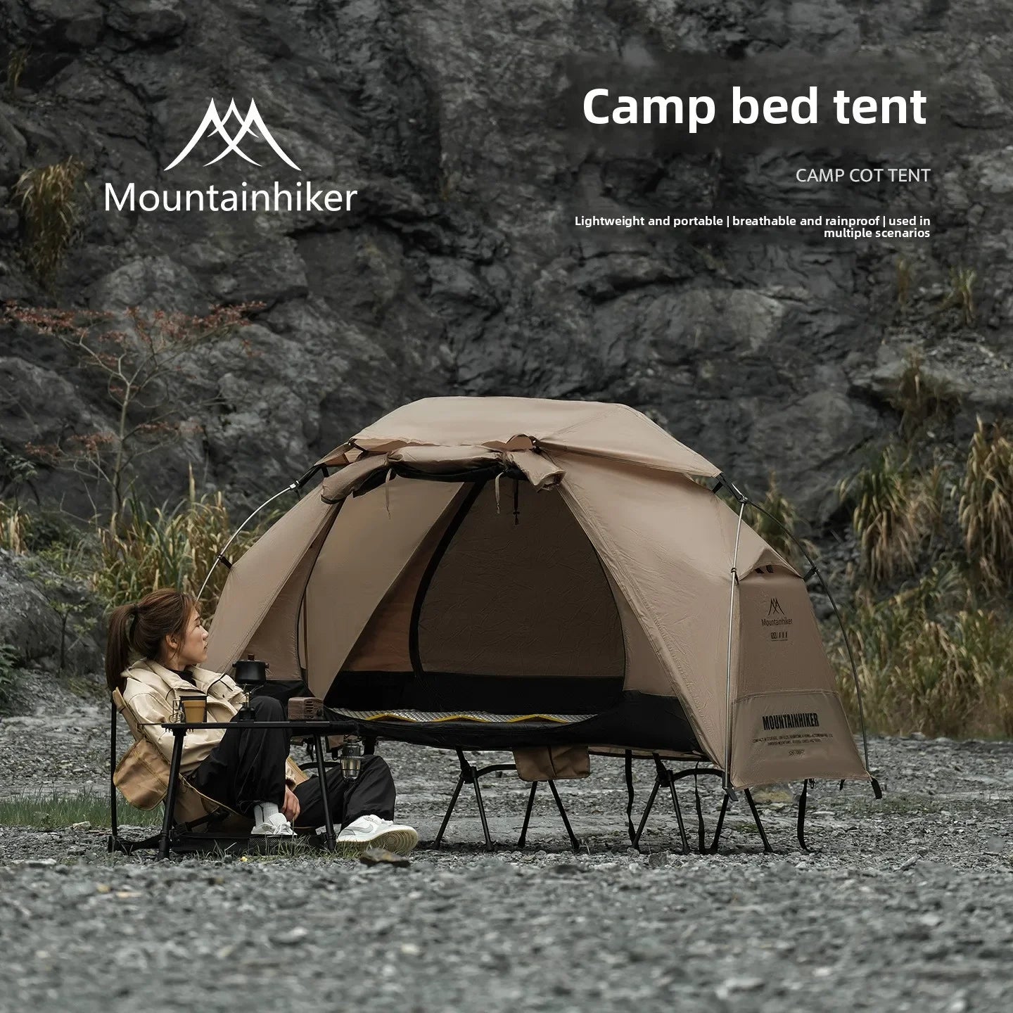 Mountainhiker Camping Bed Tent Ultra-Light with Independent Inner Tent,Waterproof Breathable Mosquito-Proof Outdoor Tent Shelter