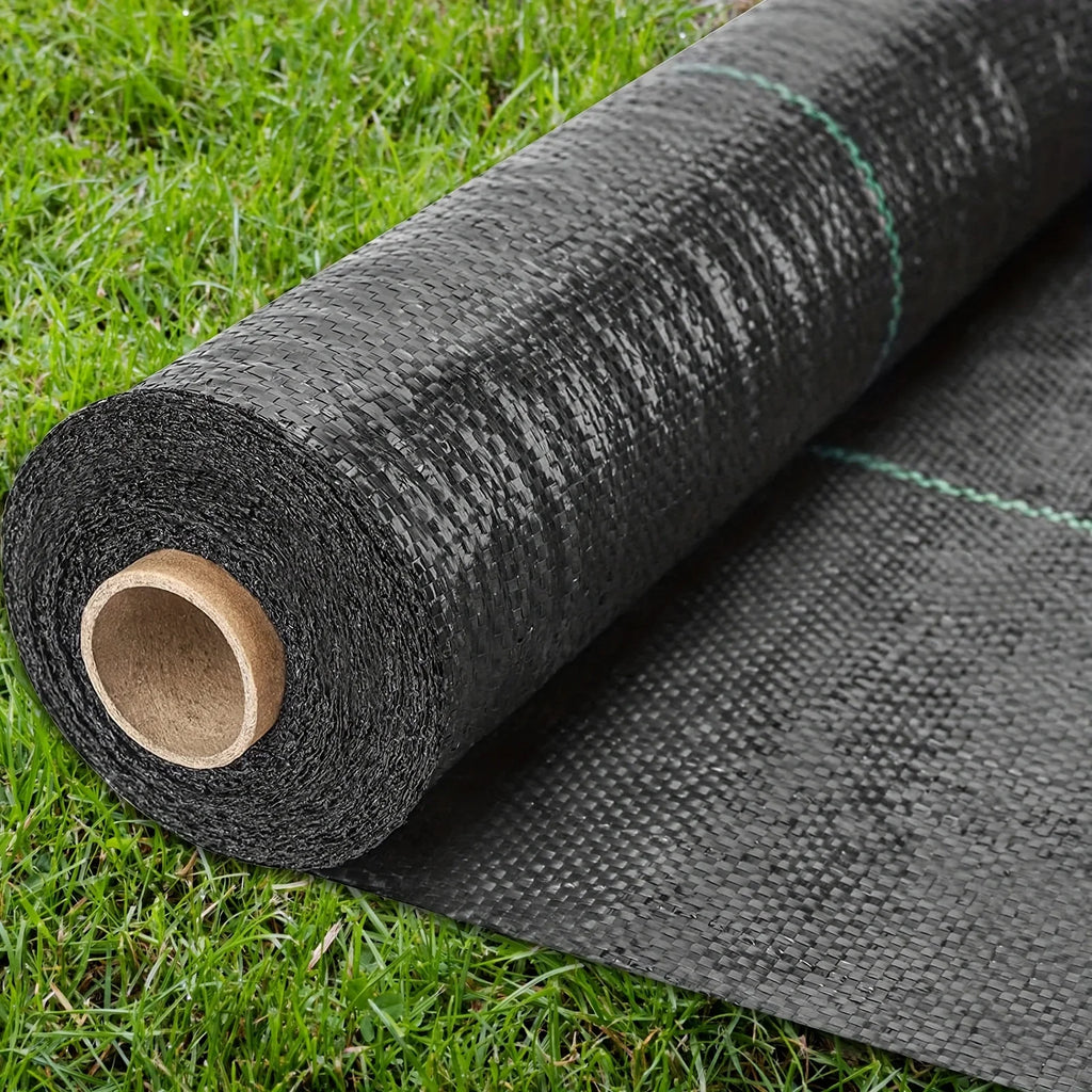 Heavy-duty weed control fabric, landscaping geotextile, durable and wear-resistant ground cover mat, yard and driveway weed barr