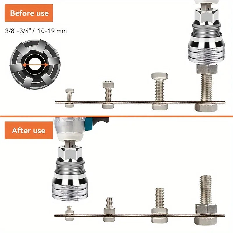 Universal Adjustable Socket Wrench, Suitable for Standard Metric 10-19mm, 3/8-Inch -3/4-Inch Ratchet Wrench