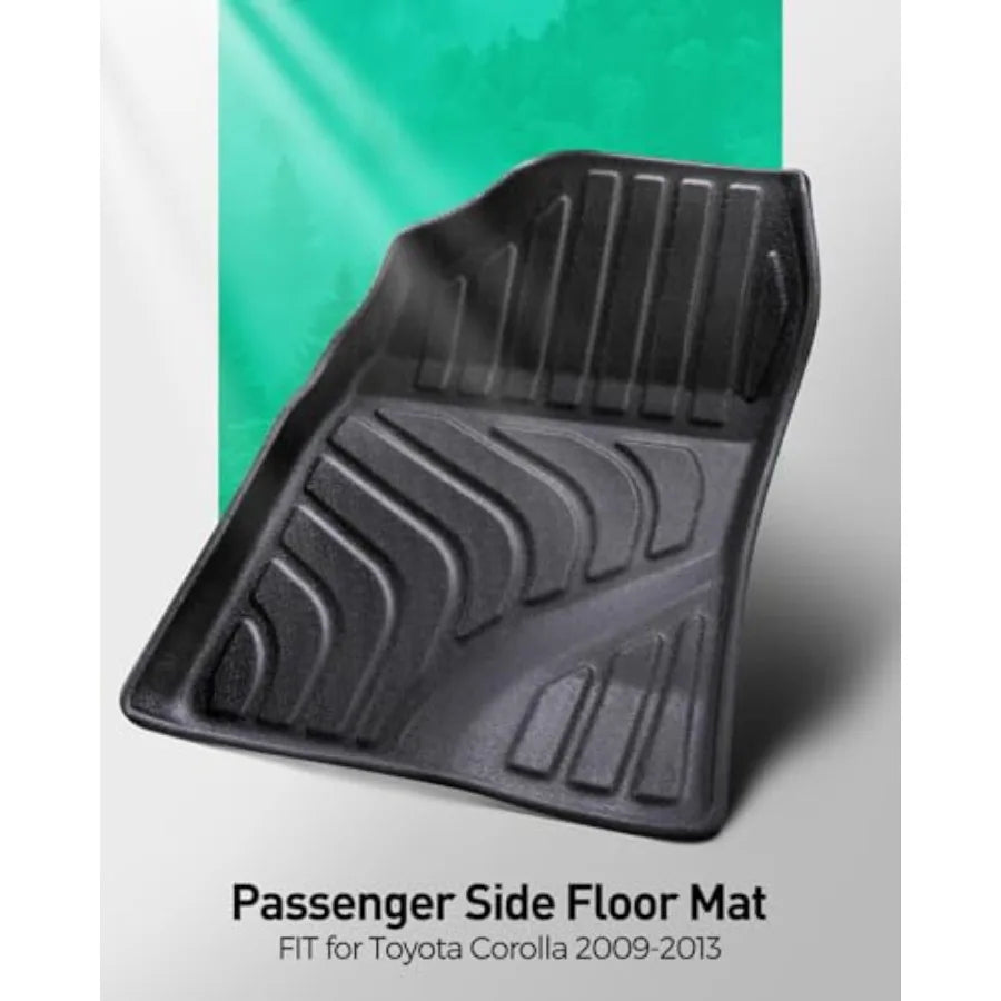 All Weather Floor Mats for  Corolla 2009-2013 Sedan Only TPE Black Rubber Car Liner Full Set Fit Matrix  2009 2010