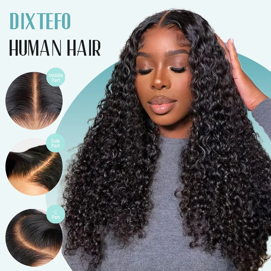 Natural Color Human Hair Wigs Deep Wave 40 Inches 200% Density 360 5x5 Closure 13x6 13x4 HD Transparent Invisible Lace Frontal Wig Black 1B For Women Brazilian Hair Pre Plucked Pre Cut Lace Pre Bleached Knots Pre Styled