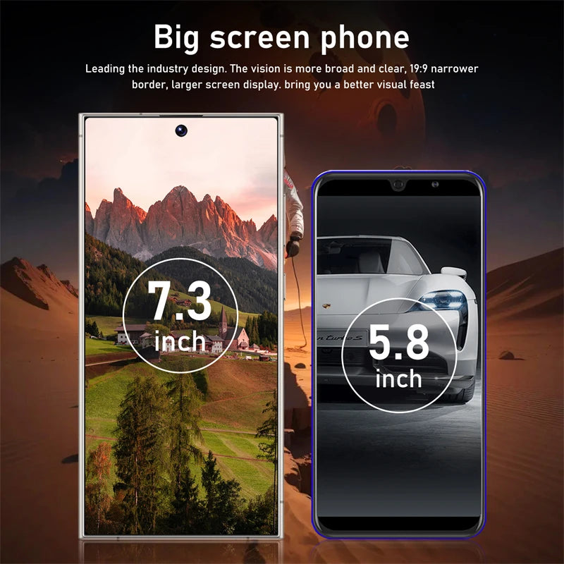 S25 ultra New smartphone 7.3inch HD 8000Mah Screen 16GB+1TB Android14 cellulare CellPhone 5G Mobile Dual Sim Face Unlocked AC24