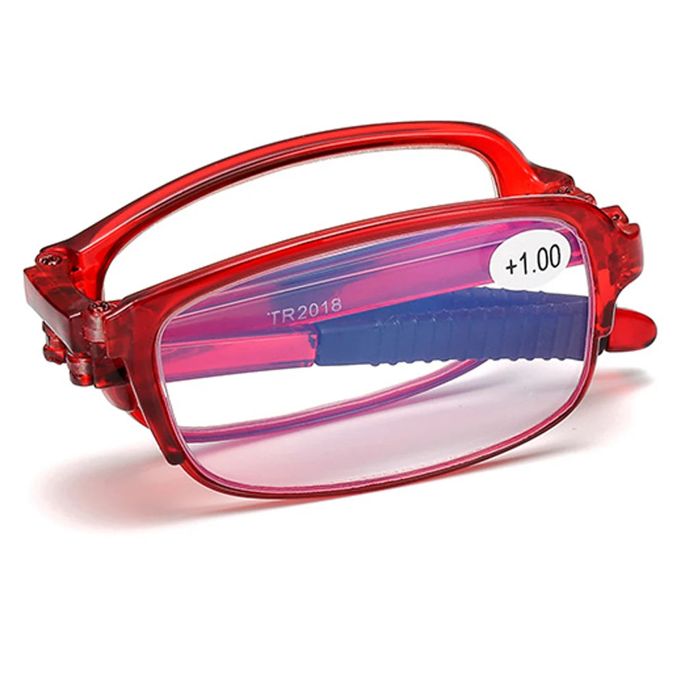 Folding Reading Glasses Women's Presbyopia Glasses Ultra Light Fashionable Portable Anti Blue Light Men's TR90 Eyewears Glasses