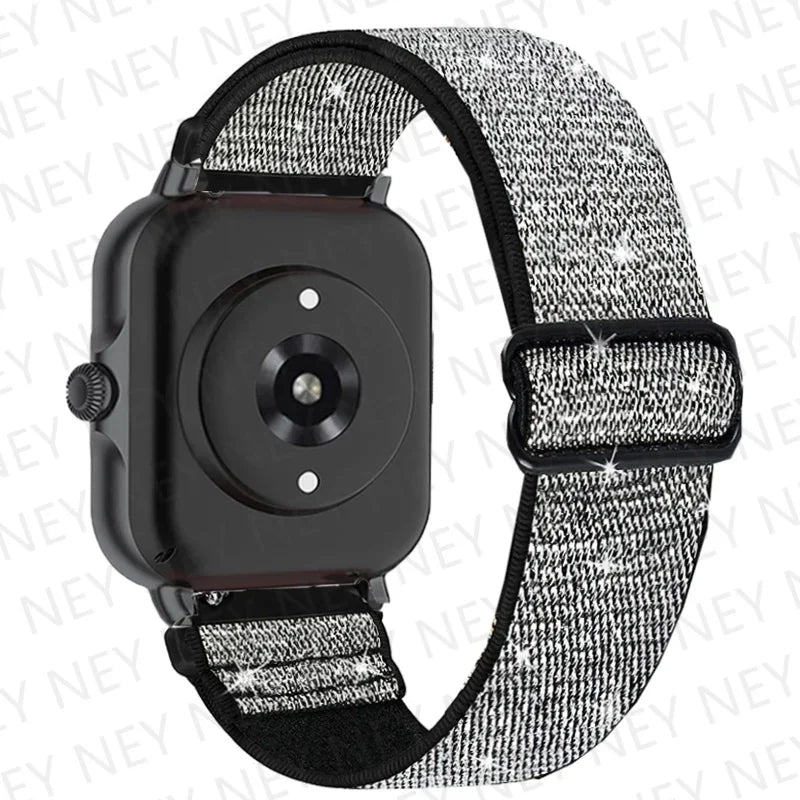 Shiny Elastic strap For Amazfit gts 4-3-2-2e-mini/bip-U-S-lite/Stratos 2 20mm/22mm band Bohemian Pride bracelet gtr-4-3-3pro-2e