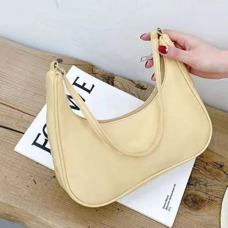 Women Bags Armpit Shoulder Bag Small Shoulder Purse Nylon Underarm Bags Clutch Women  Summer Simple Handbags