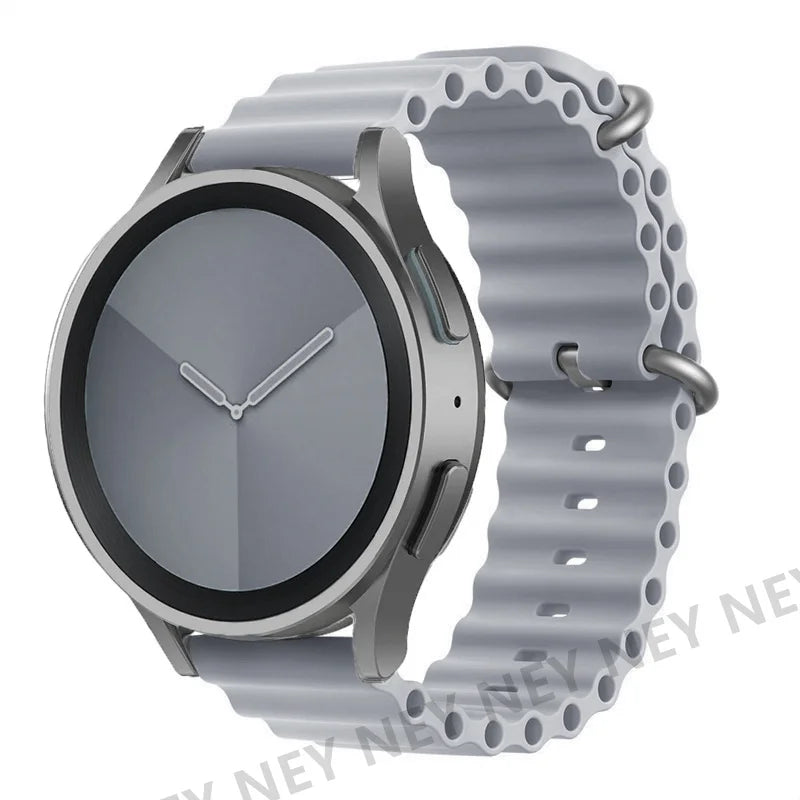 Ocean watch band For Samsung Galaxy Watch7 6 4-classic/5-Pro/active 2/Gear Silicone 22mm 20mm Bracelet Huawei GT 2 3 pro strap