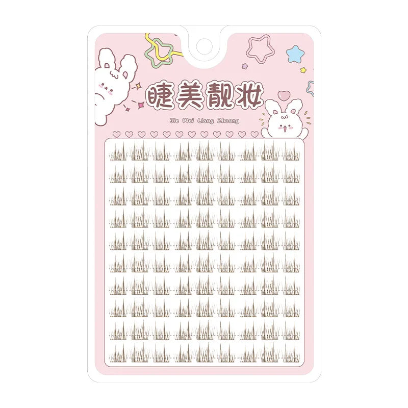 Sunflower Lashes Brown Manga False Eyelashes Natural Soft  Large Capacity Anime Eyelashes Douyin Wanghong Makeup Anime Eyelashes