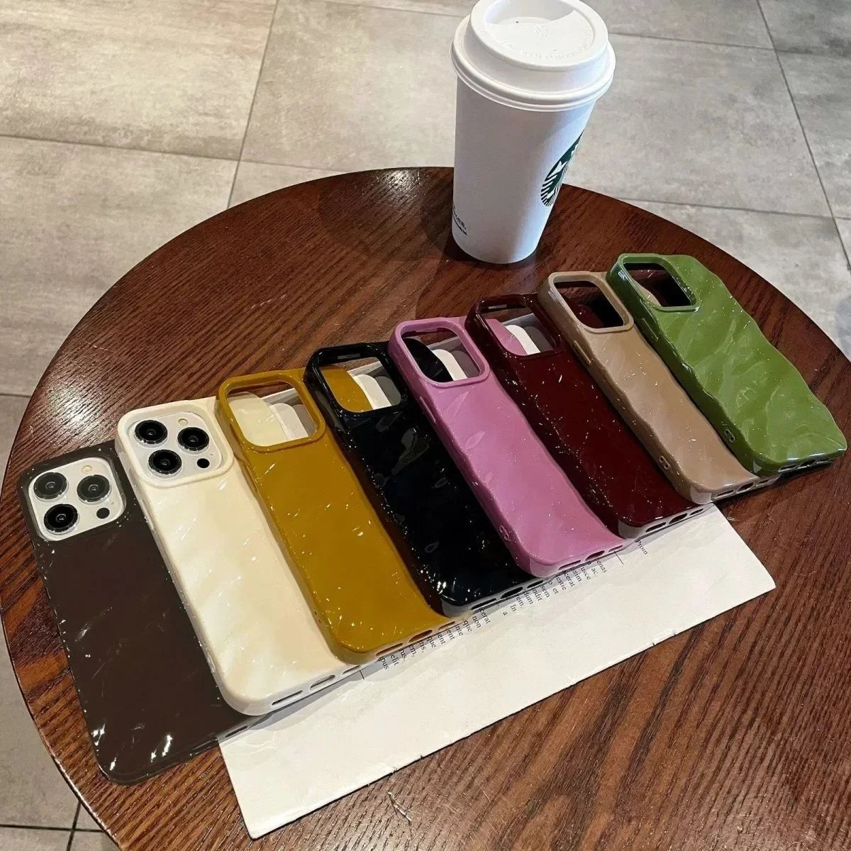 Soft Candy Wavy Pattern Phone Case For iPhone 18 17 16 11 12 13 14 15 Pro Max Xs Max XR 7 8 Plus 17Air Shockproof Bumper Cover