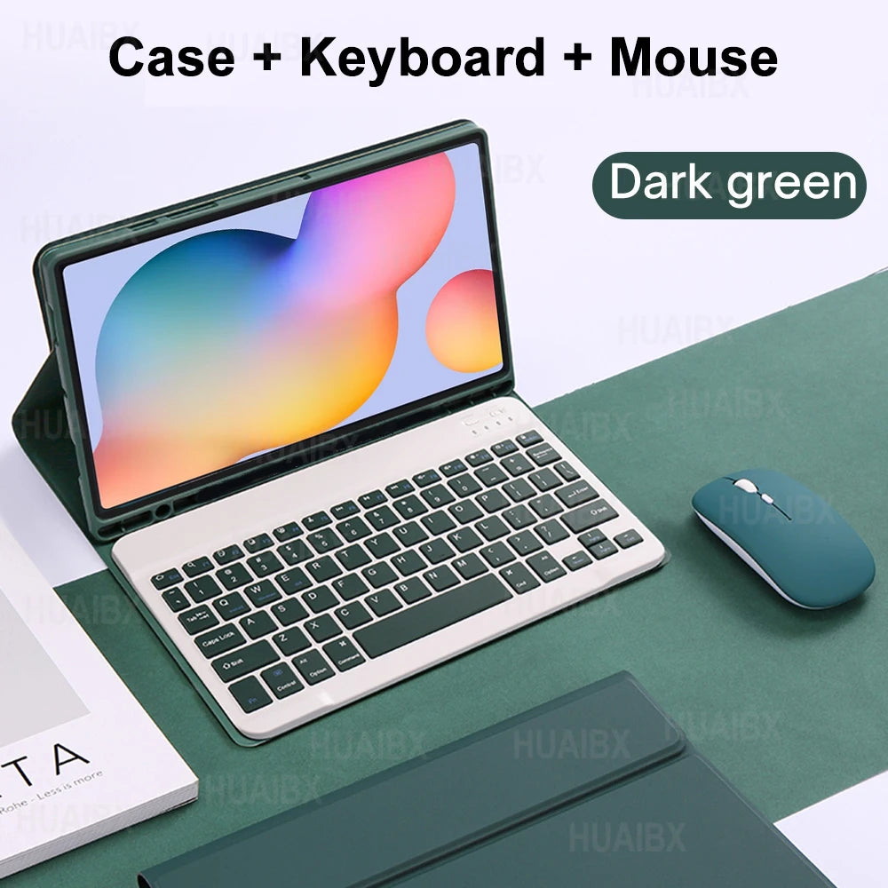 For Galaxy Tab S6 Lite 10.4 Inch Case with Keyboard, Detachable Keyboard Cover for Samsung Tab S6 Lite SM-P610 P613 P615 P619