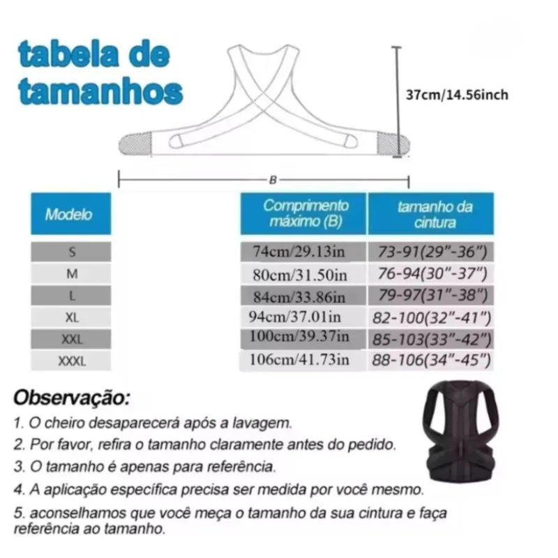 1 Reinforced Belt Lumbar Column Posture Corrector Vest Adjustable Back Support Strap Shoulder Spine Brace Neck Stretcher Trainer