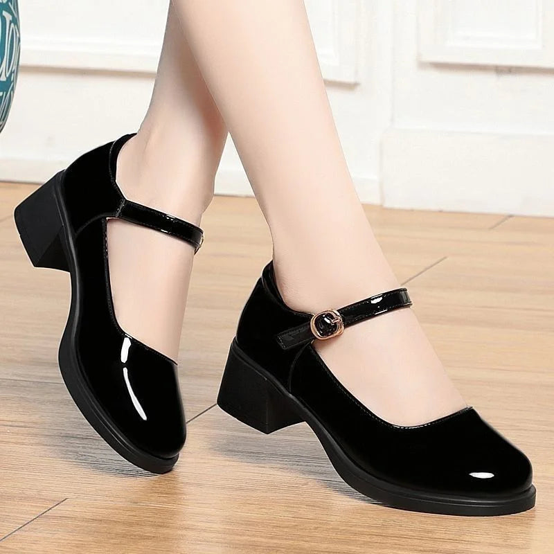 Marlisasa Women Fashion Sweet High Quality Slilp on Heel Pumps for Party Lady Cool Black Plaid Night Club Heel Shoes H6308