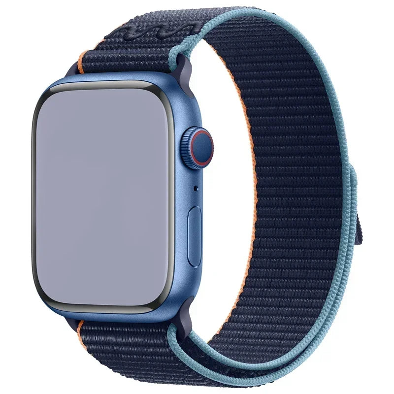 Nylon Band for Apple Watch Band Ultra 2 49mm 44mm 40mm 45mm 41mm 42mm 40mm Bracelet Strap IWatch Ultra Series 9 7 6 5 Se 8