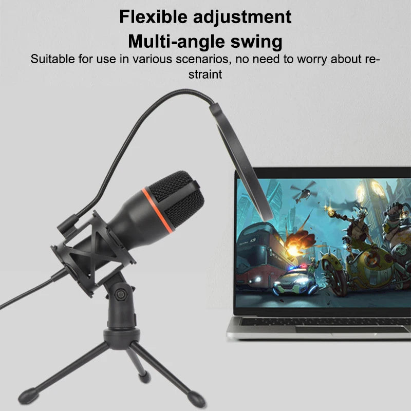 RGB Professional Microphone USB Microfone Condensador Wire Gaming Mic For Podcast Recording Studio Streaming Laptop Desktop PC