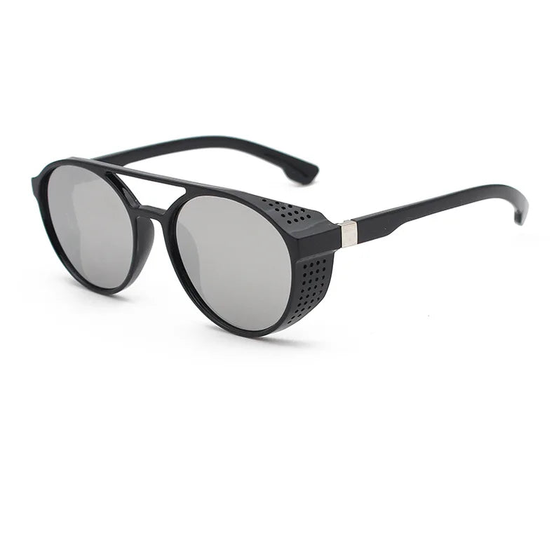 1/2PCS Classic Gothic Steampunk Sunglasses Men Women Brand Designer Shades Retro Round Driving Sun Glasses UV400