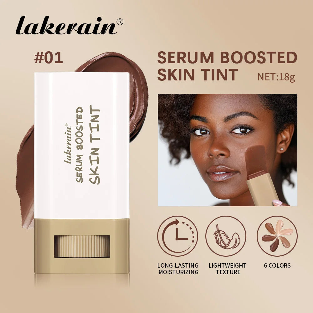 Skin Tint Foundation Stick Moisturizing & Non-Sticky Concealer Base Foundation Boosted Smooth Makeup Stick Woman Cosmetics