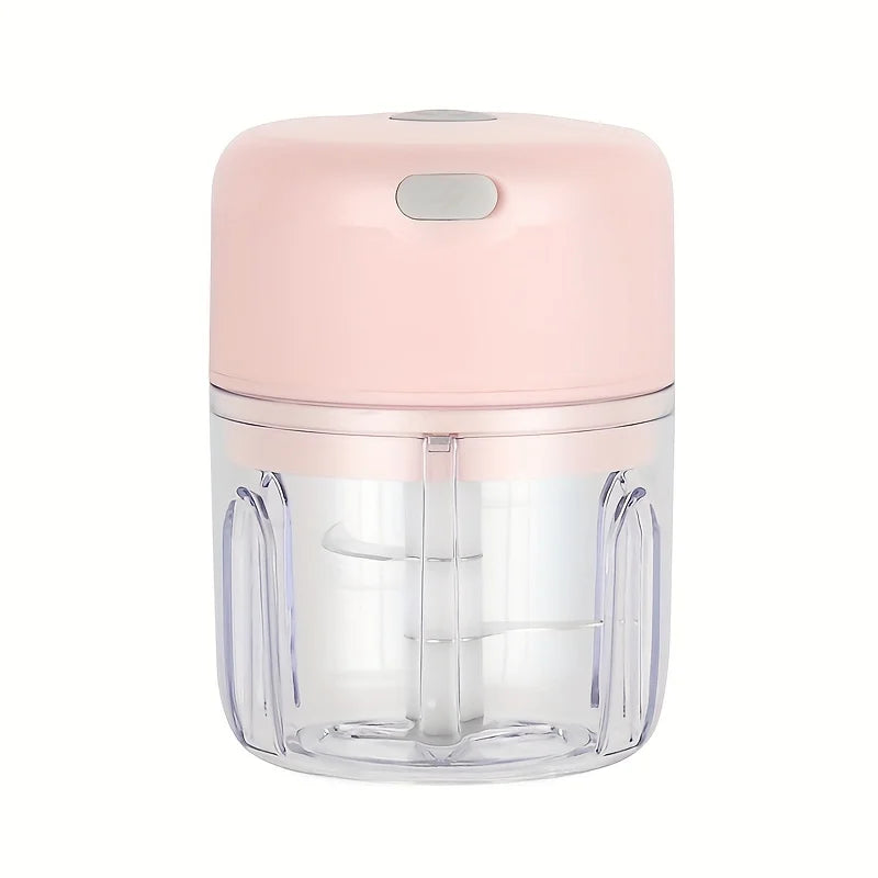 250ml Mini Rechargeable Garlic Chopper and Meat Grinder, Durable and Sturdy, Suitable for Crushing Garlic, Chili, Onions, Minced Meat, Nuts, and More