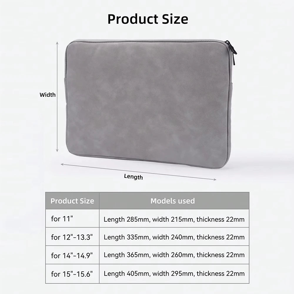 PU sheepskin leather fabric Waterproof Leather 9.7-15.6 inch Tablet PC Carrying Case Protective  Notebook Shockproof Cover