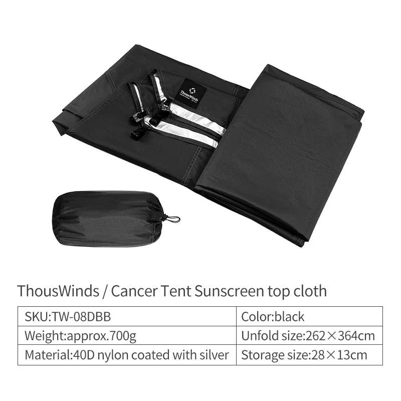 Thous Winds CNC Family Camping Tent Accessories Outdoor Camp Tent 20D Ripstop Nylon Both Side Silicon Lightweight Tents