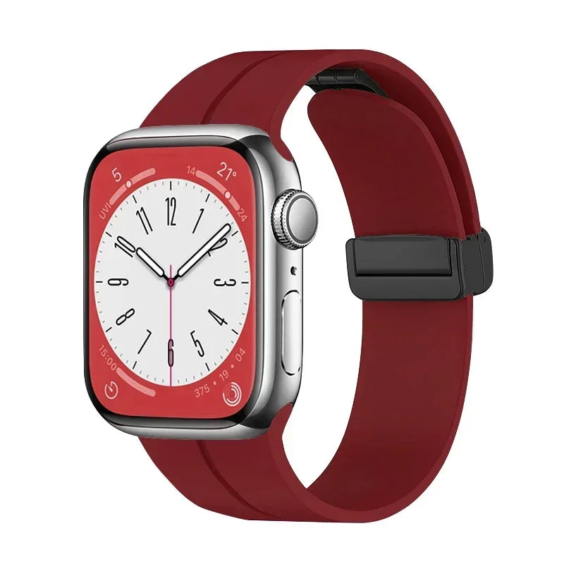 Magnetic Strap For Apple watch ultra band 44mm 45mm 49mm 40mm 41mm 42mm 38mm 45 mm Silicone Bracelet iWatch Series 7 8 se 6 5 3