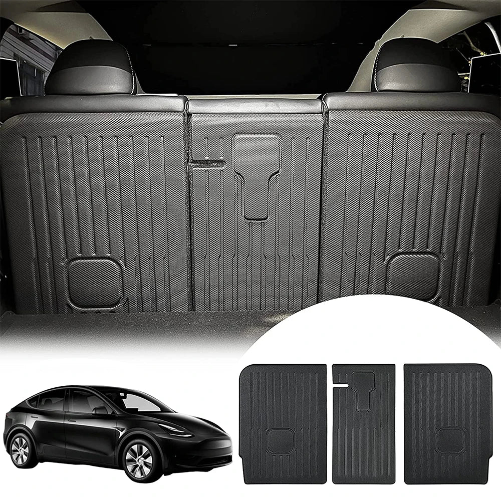 Rear Seat Back Cover Backrest Protector for Tesla 2020 ~ 2026 Model Y Juniper Trunk Anti-scratch Pad Anti-dirty Mat with Velcro
