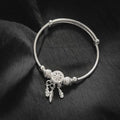 925 Sterling Silver Double Layer Bracelet for Womem Girls Irregular Knot Bangles New Simple Design Fashion Party Jewelry Gifts