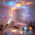 1 lamp 6 planet slidesCreative Moonlight LED Projector Nightlight Dimmable Projection Night Light Ideal Bedroom Home Decoration