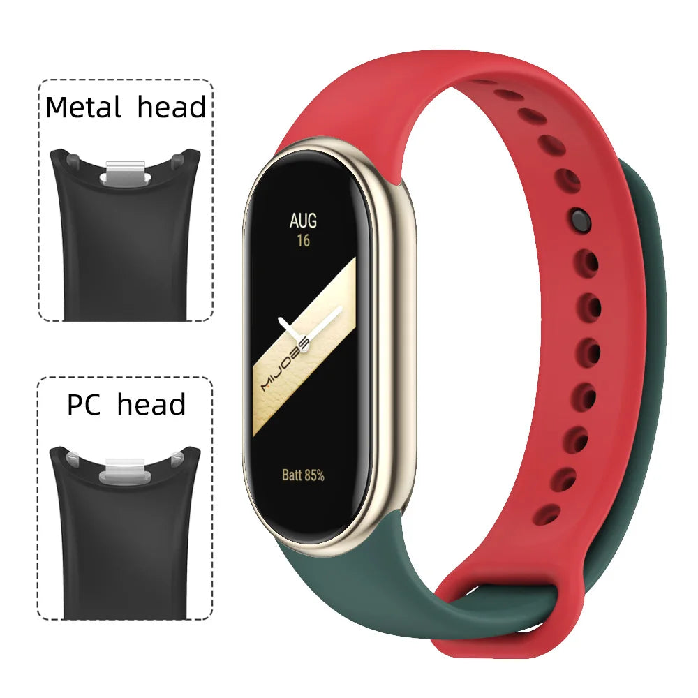 Bracelet for Mi Band 10 Strap for Mi Smart Band 10 9 8 NFC SmartWatch Sport Silicone Rubber Wristband Correa Miband 8 9 Strap