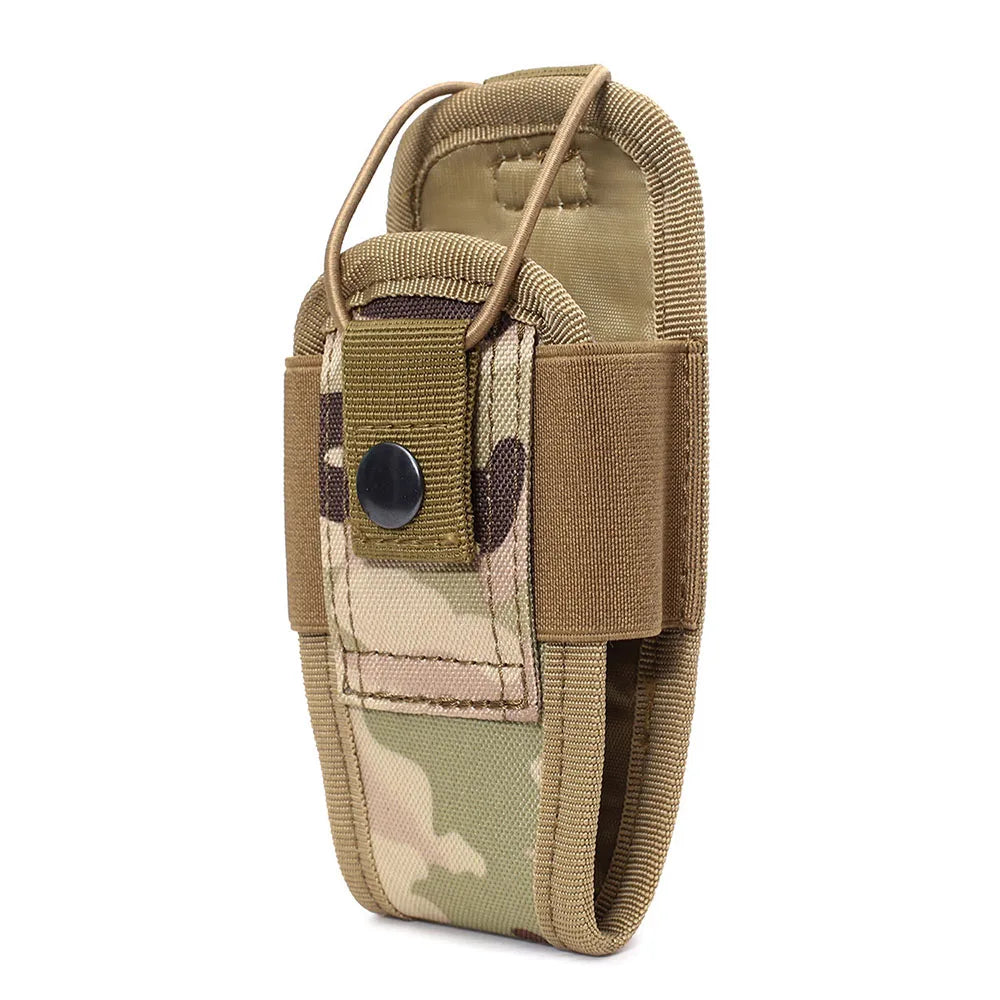 Tactical Radio Holster Molle Pouch, Military Heavy Duty Universal Case for Police Firefighter Two Way Walkie Talkies Vest