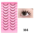 10 Pairs Natural Lashes Manga Full Strip Lashes Makeup Bulk Wholesale Dropshipping Eyelash Extension Lashes Anime False Eyelash