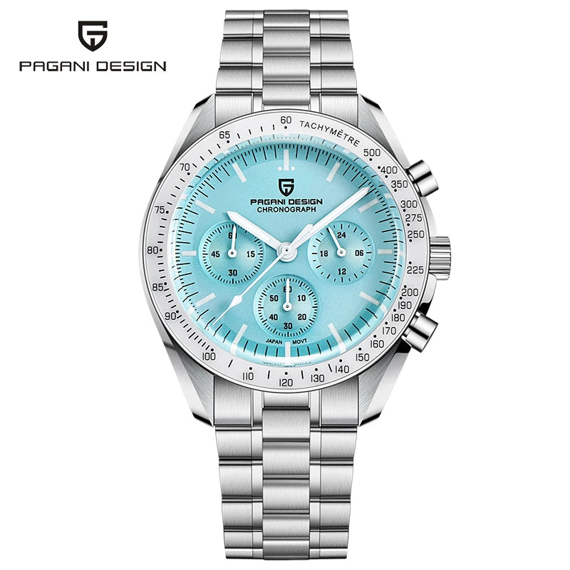 PAGANI DESIGN Moon Mens Watches Quartz Automatic Watch Men Luxury Sports VK63 Chronograph Waterproof Sapphire Reloj Hombre 2025