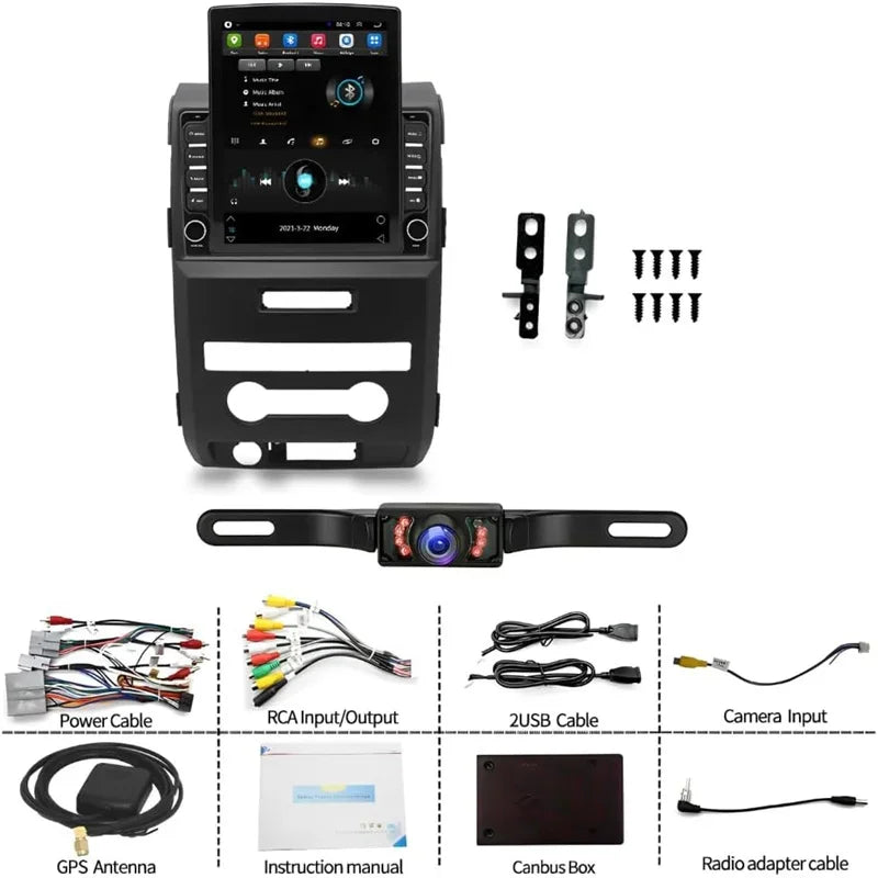 Car Stereo Radio for Ford F150 2009-2014 2+64G 4+64G with Wireless CarPlay Android 9.7'' IPS Touchscreen Wireless GPS WiFi  FM/RDS SWC WiFi Bluetooth Split Screen Bluetooth