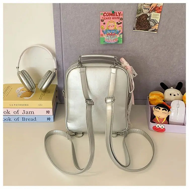 New Women Fashion Casual Backpack Preppy Style One Shoulder Crossbody Handbag Original Niche Design Girl Ulzzang Ita Bag