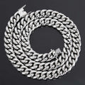 6/8/10/12/14/16MM Hip Hop Cuban Link Necklace For Men Stainless Steel Miami Fashion Jewelry Thick And Thin Rainbow Chains