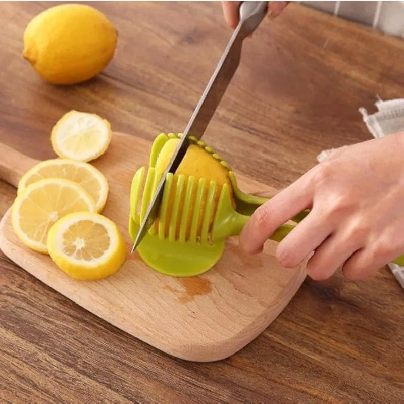 Multipurpose Handheld Vegetable & Fruit Cutter, Kitchen Food Assistant Tool, Useful Kitchen Gadgets, For Onions, Tomatoes, Avocados and Vegetables, Green